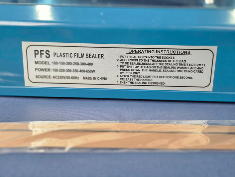 دستگاه پرس حرارتی و دوخت پلاستیک برقی اورجینال 25 سانت ایمپالس سلر PFS-250
